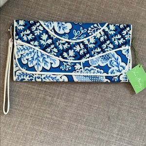 Vera Bradley wallet blue and white